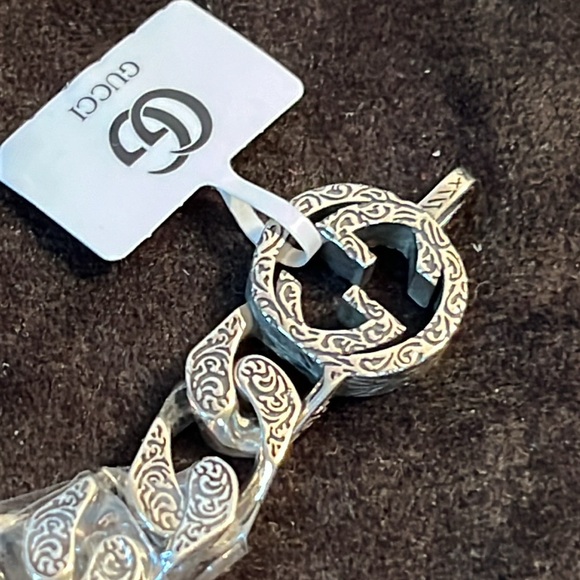 NWT Men’s Gucci Interlocking G Chain Bracelet 8.5” - Picture 7 of 17